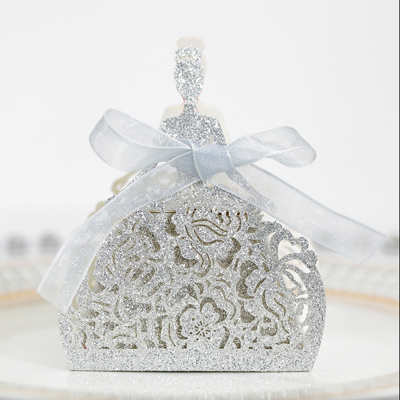 10Pcs/set Bride Flower Dresses - Wedding Favor Box review and price