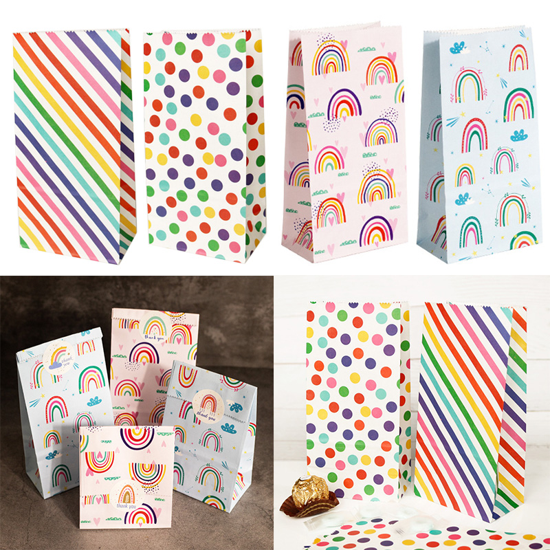 Small Paper Bags Rainbow Print - Wedding Favor Box review and price