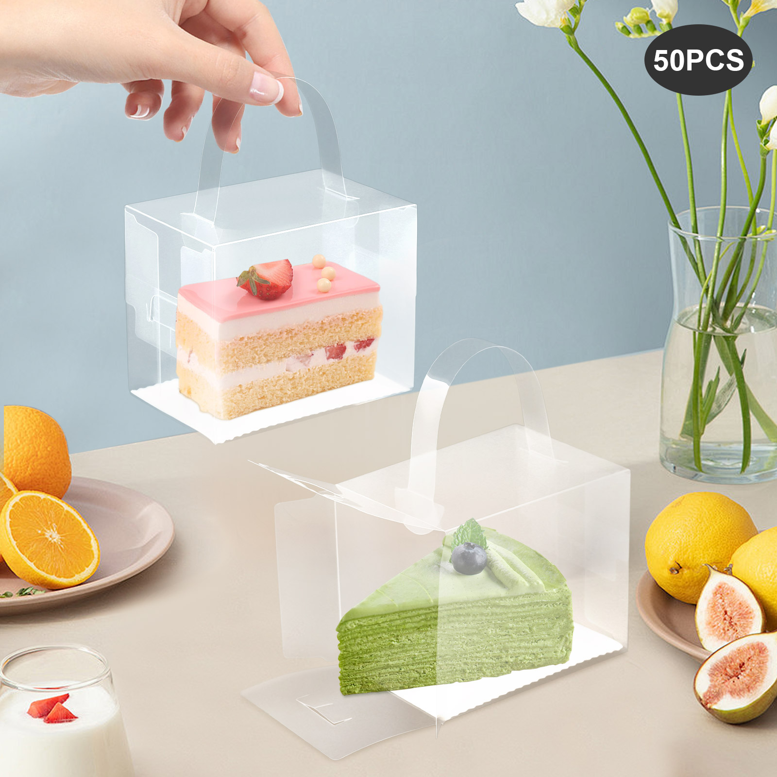 50 Pcs Clear Cake Boxes Set, P - Wedding Favor Box review and price