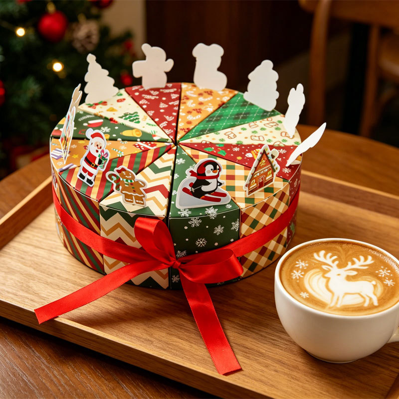 12-Grid Triangle Christmas Cak - Wedding Favor Box review and price