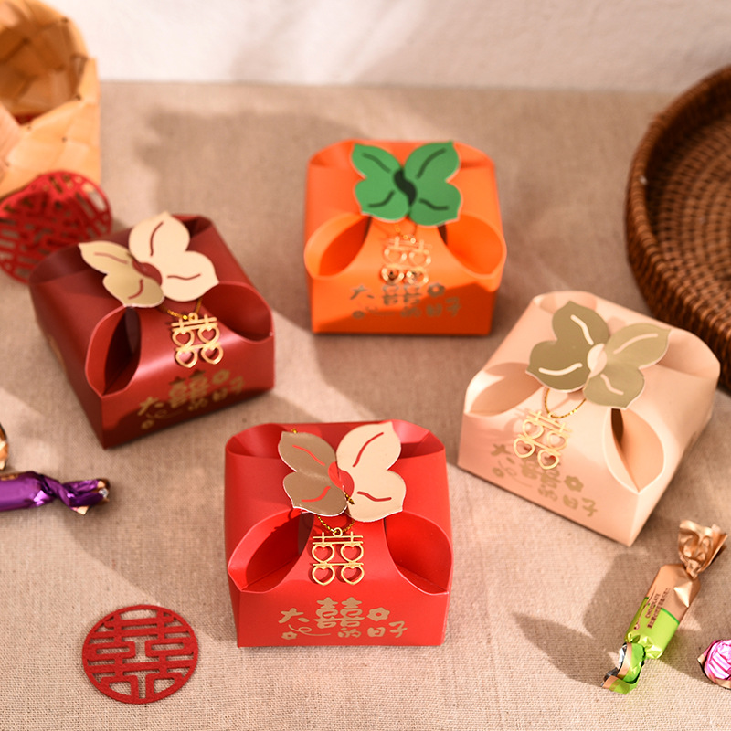 50pcs Orange Portable Gift Box - Wedding Favor Box review and price