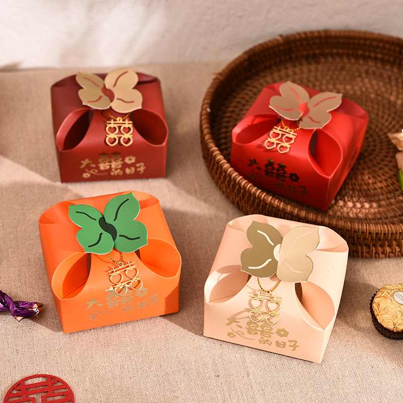 50pcs Orange Portable Gift Box - Wedding Favor Box review and price