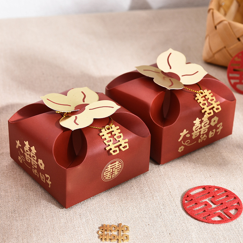 50pcs Orange Portable Gift Box - Wedding Favor Box review and price