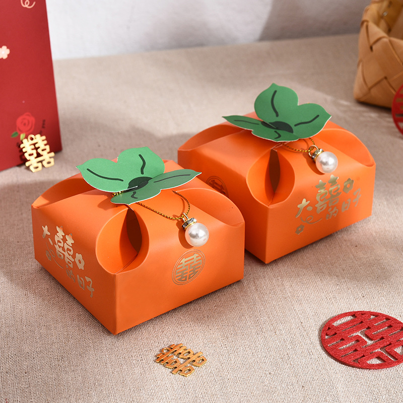50pcs Orange Portable Gift Box - Wedding Favor Box review and price